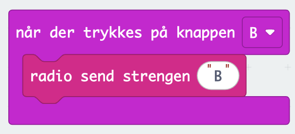 Der trykkes på knap B