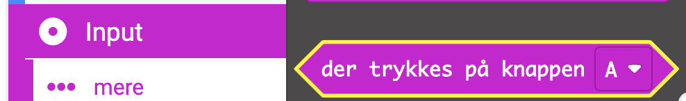 Tryk på knap under input