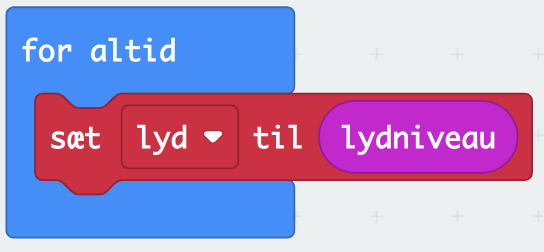 Variabel med værdi af lydniveau