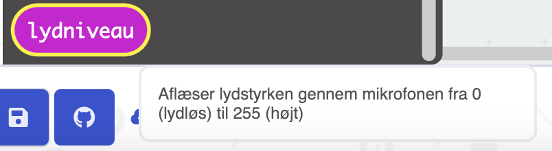 tooltip til lydniveau